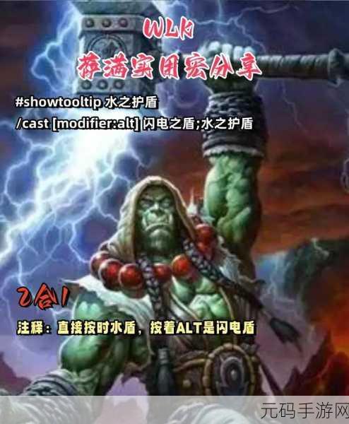 WLK元素萨一键爆发宏,魔兽世界WLK元素萨玩家的新宠